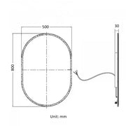Led back light mirror 800mm FIL Kitchen Bathroom