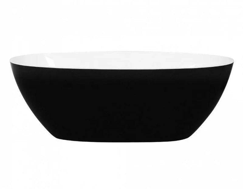 Matte Black & White Freestanding Bath PS