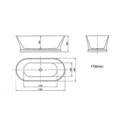 HAMPTON Gloss White Freestanding Bath IS