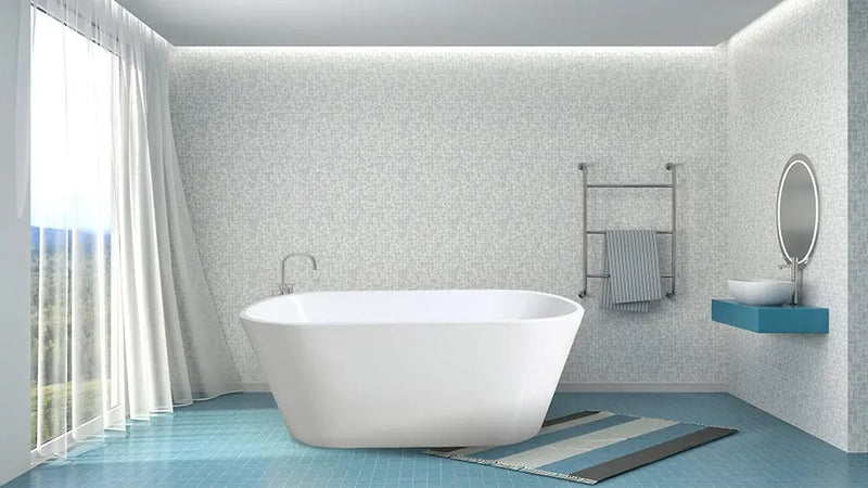 SELINI Gloss White Freestanding Bath PS