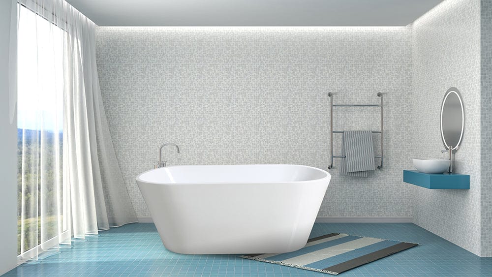 SELINI Gloss White Freestanding Bath