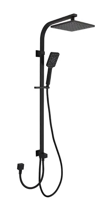 EDEN SQUARE MULTIFUCTION SHOWER SET CHROME / MATTE BLACK FIL Kitchen Bathroom