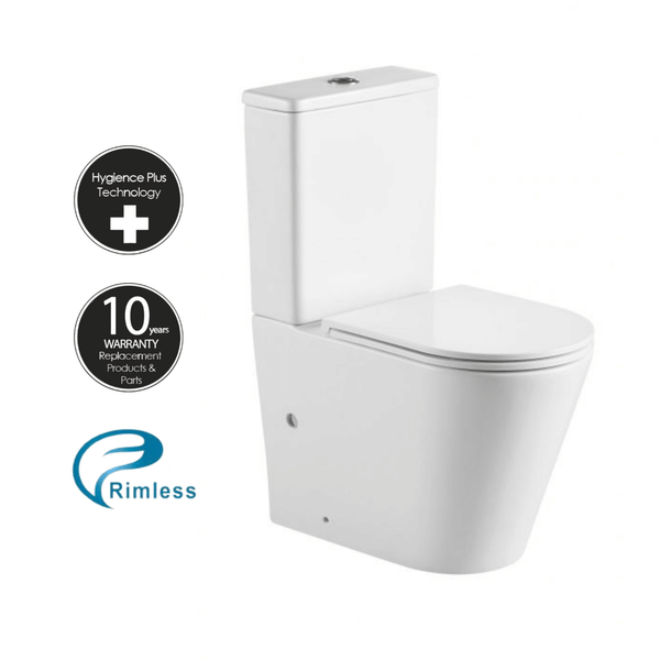 Matte White Rimless Back to Wall Toilet Suite