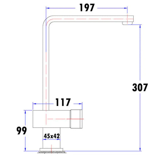 NOVA HIGH RISE SINK MIXER CHROME FIL Kitchen Bathroom