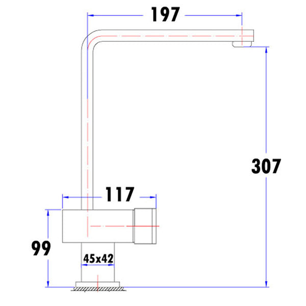 NOVA HIGH RISE SINK MIXER CHROME