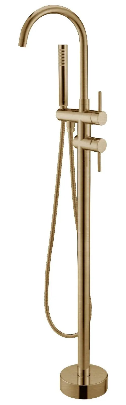 Round Freestanding Bath Mixer With Hand held Shower Norico