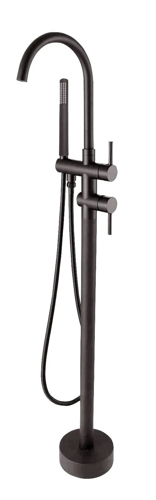 Round Freestanding Bath Mixer With Hand held Shower Norico