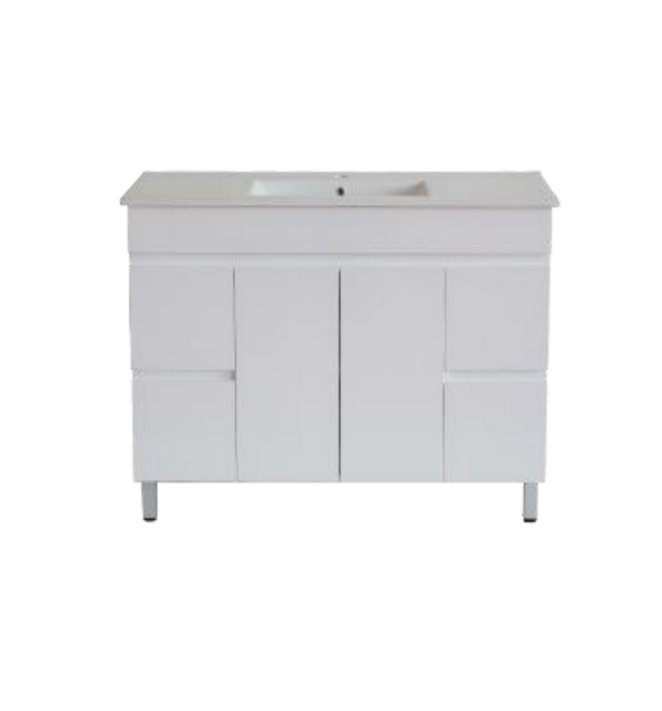 BIANCA PVC 1200mm Floor Standing Vanity Cabinet in Glossy white