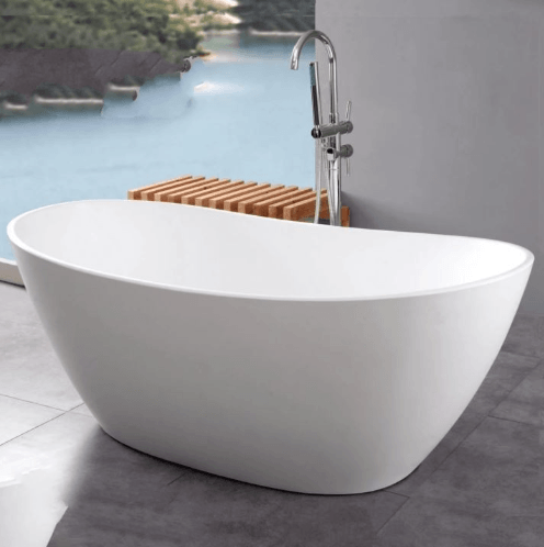 PEARL Matte White Freestanding Bath