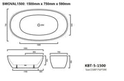 Gloss White Freestanding Bath PS