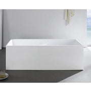 Gloss White Back to Wall Freestanding Bath PS