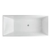 Gloss White Back to Wall Freestanding Bath PS