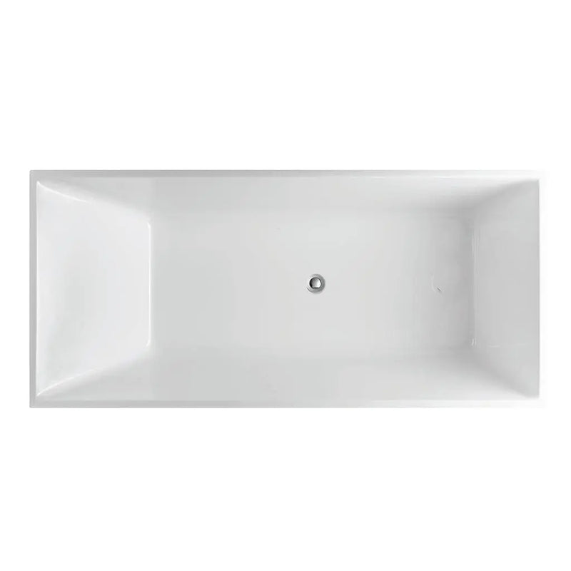 Gloss White Back to Wall Freestanding Bath PS