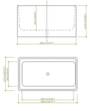 Gloss White Back to Wall Freestanding Bath PS