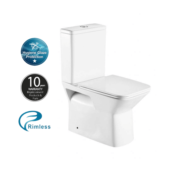 ARCADIA Rimless Back to Wall Toilet Suite (Bottom Water Inlet)