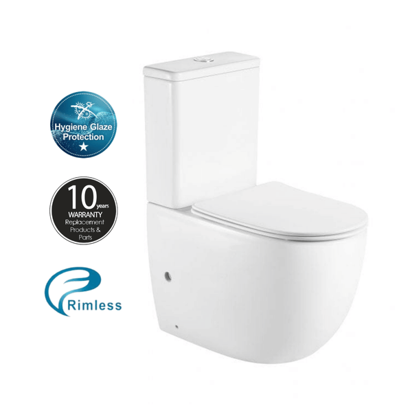 MEDINA Rimless Back to Wall Toilet Suite (Bottom Inlet)