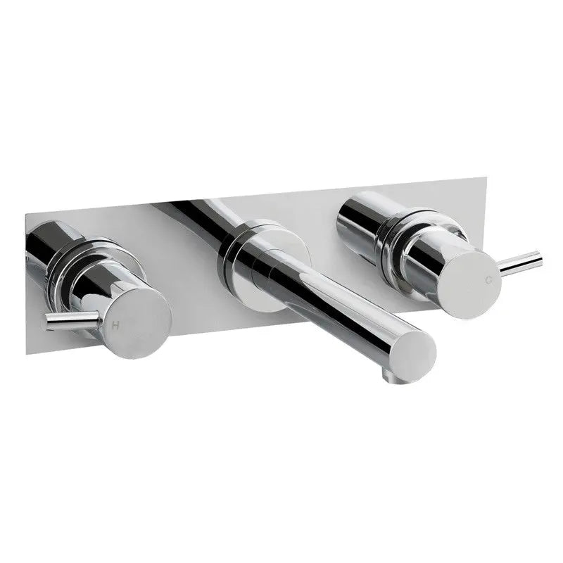 BATH TAP SET WITH PLATE CHROME FIL Kitchen Bathroom