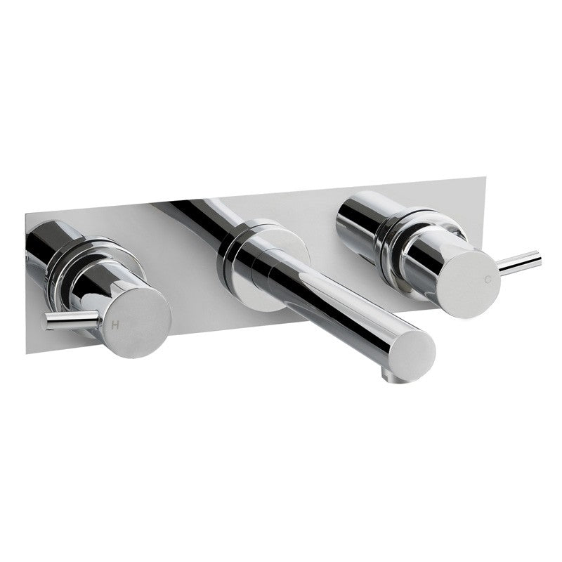 BATH TAP SET WITH PLATE CHROME