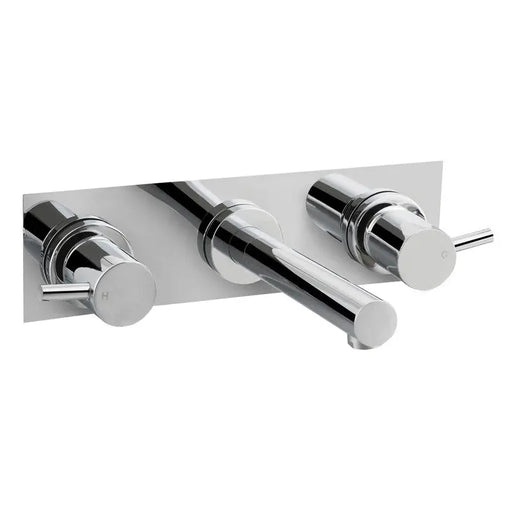 BATH TAP SET WITH PLATE CHROME FIL Kitchen Bathroom