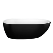 Gloss Black and White Freestanding Bath PS