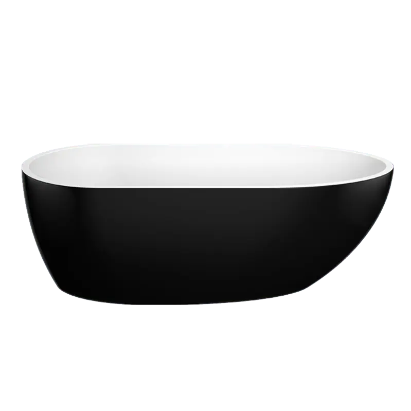 Gloss Black and White Freestanding Bath PS