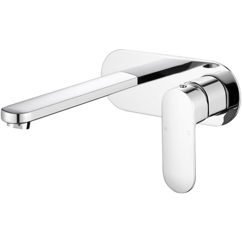 CORA WALL BATH MIXER WITH SPOUT CHROME / MATTE BLACK