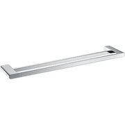 CORA DOUBLE TOWEL RAIL 600MM CHROME & COLOURED FIL Kitchen Bathroom