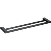 CORA DOUBLE TOWEL RAIL 800MM CHROME & COLOURED FIL Kitchen Bathroom