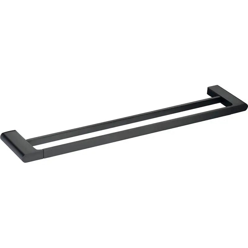 CORA DOUBLE TOWEL RAIL 800MM CHROME & COLOURED FIL Kitchen Bathroom