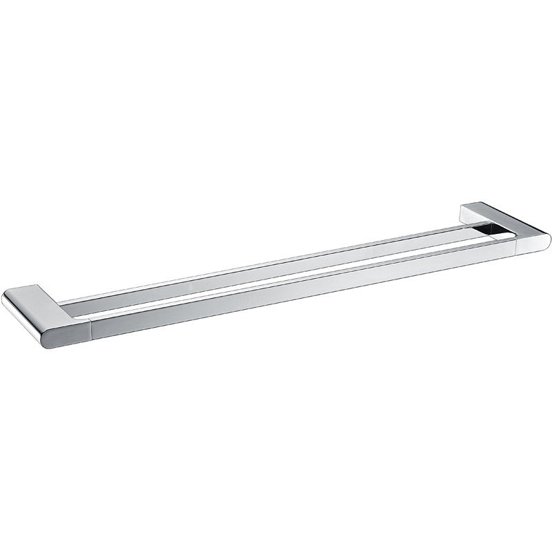 CORA DOUBLE TOWEL RAIL 800MM CHROME & COLOURED