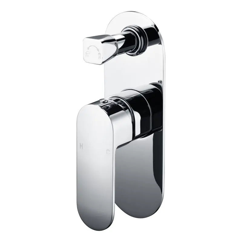 CORA WALL MIXER WITH DIVERTER CHROME / MATTE BLACK FIL Kitchen Bathroom