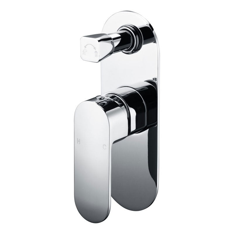CORA WALL MIXER WITH DIVERTER CHROME / MATTE BLACK