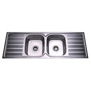 EDEN DOUBLE KITCHEN SINK WITH DOUBLE DRAINER STAINLESS STEEL FIL Kitchen Bathroom