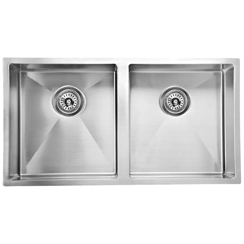 EDEN ABOVE/UNDERMOUNT DOUBLE KITCHEN SINK STAINLESS STEEL FIL Kitchen Bathroom
