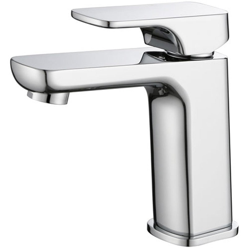 EDEN SOFT SQUARE BASIN MIXER CHROME / MATTE BLACK