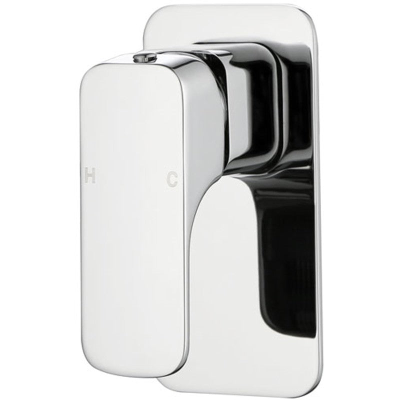 EDEN SOFT SQUARE BATH/SHOWER MIXER CHROME / MATTE BLACK