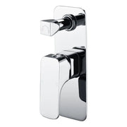 EDEN SOFT SQUARE BATH/SHOWER MIXER WITH DIVERTER CHROME / MATTE BLACK FIL Kitchen Bathroom