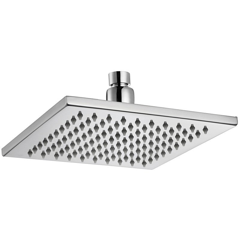 EDEN SQUARE BRASS SHOWER HEAD 200MM CHROME & COLOURED