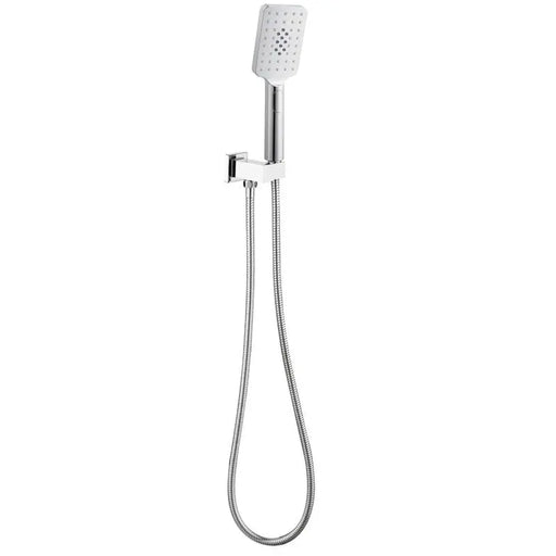 EDEN SQUARE HAND SHOWER ON WALL OUTLET BRACKET CHROME / MATTE BLACK FIL Kitchen Bathroom