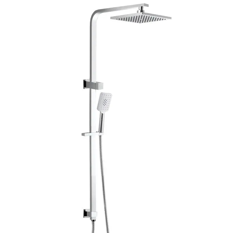 EDEN SQUARE MULTIFUNCTION SHOWER SET CHROME & COLOURED FIL Kitchen Bathroom