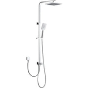 EDEN SQUARE MULTIFUCTION SHOWER SET CHROME / MATTE BLACK FIL Kitchen Bathroom
