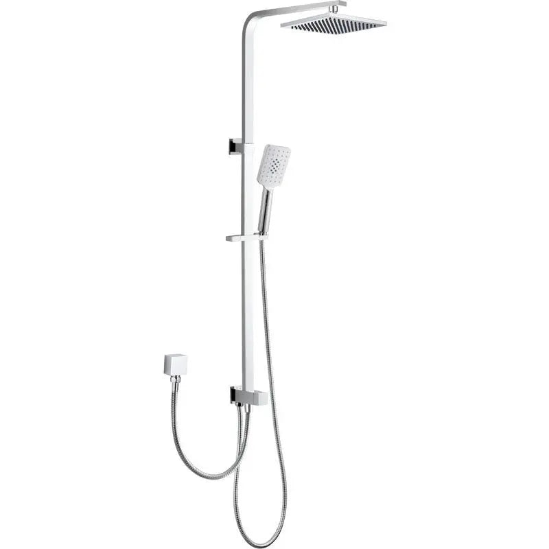 EDEN SQUARE MULTIFUCTION SHOWER SET CHROME / MATTE BLACK FIL Kitchen Bathroom