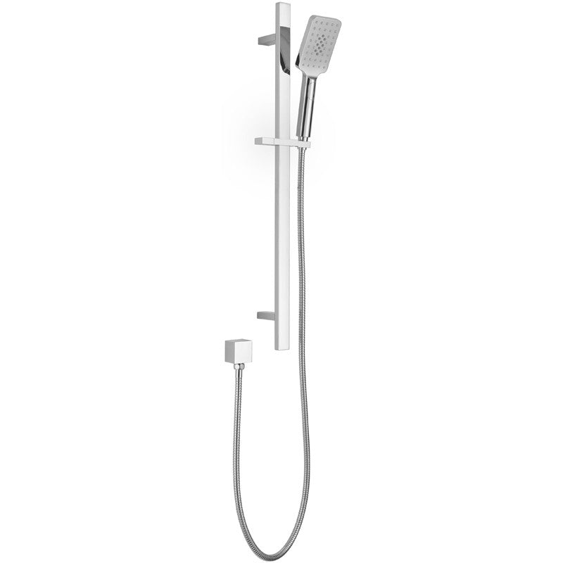 EDEN SQUARE SLIDING SHOWER RAIL WITH HAND SHOWER CHROME & COLOURED