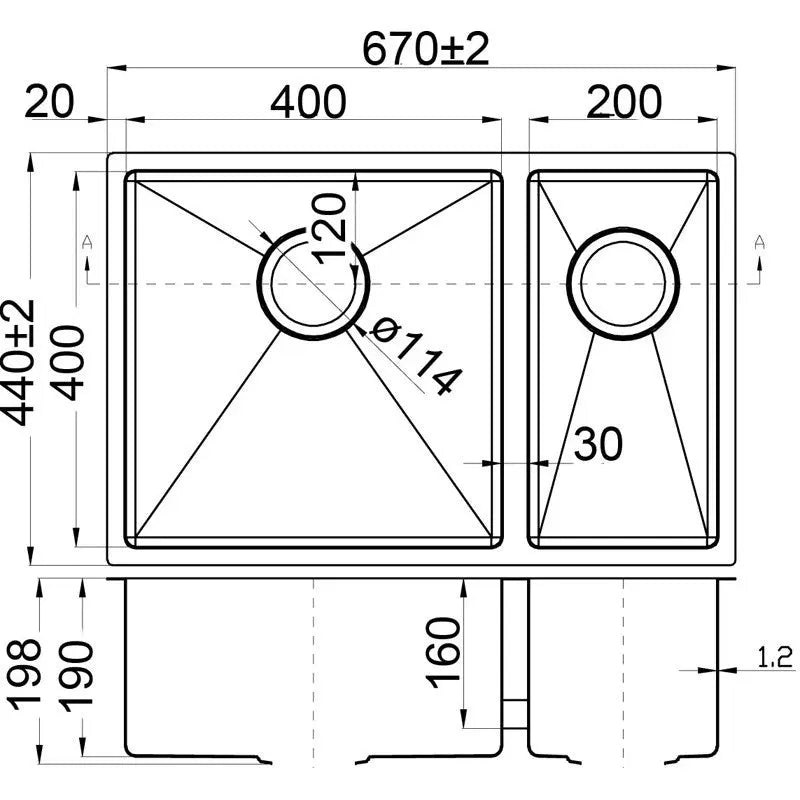 EDEN ABOVE/UNDERMOUNT ONE AND HALF KITCHEN SINK STAINLESS STEEL FIL Kitchen Bathroom