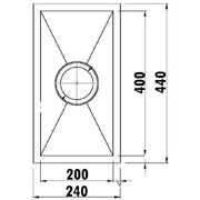 ROSA ABOVE/UNDERMOUNT SINGLE KITCHEN SINK STAINLESS STEEL FIL Kitchen Bathroom