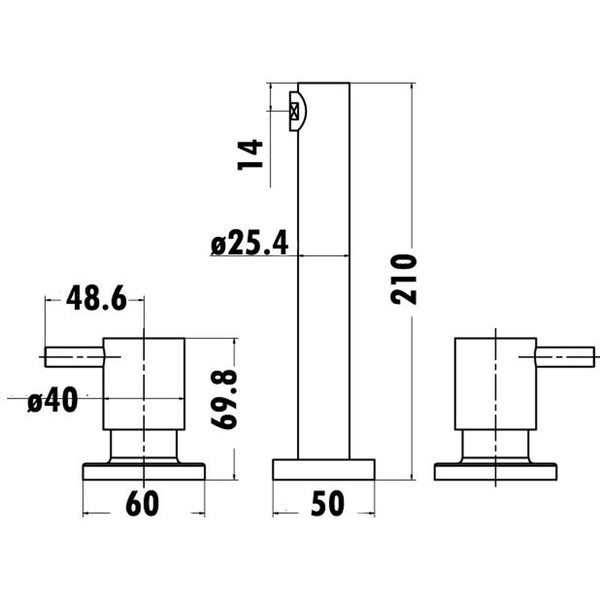 BATH TAP SET CHROME