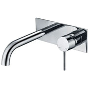 HALI WALL BASIN MIXER WITH CURVED SPOUT CHROME AND COLOURED FIL Kitchen Bathroom