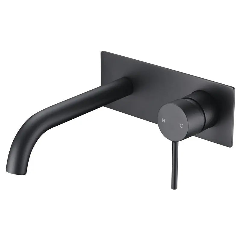 HALI WALL BASIN MIXER WITH CURVED SPOUT CHROME AND COLOURED FIL Kitchen Bathroom