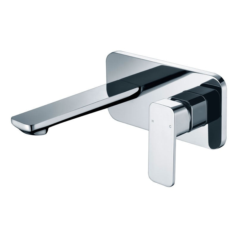 SETO WALL BASIN MIXER WITH SPOUT CHROME AND COLOURED