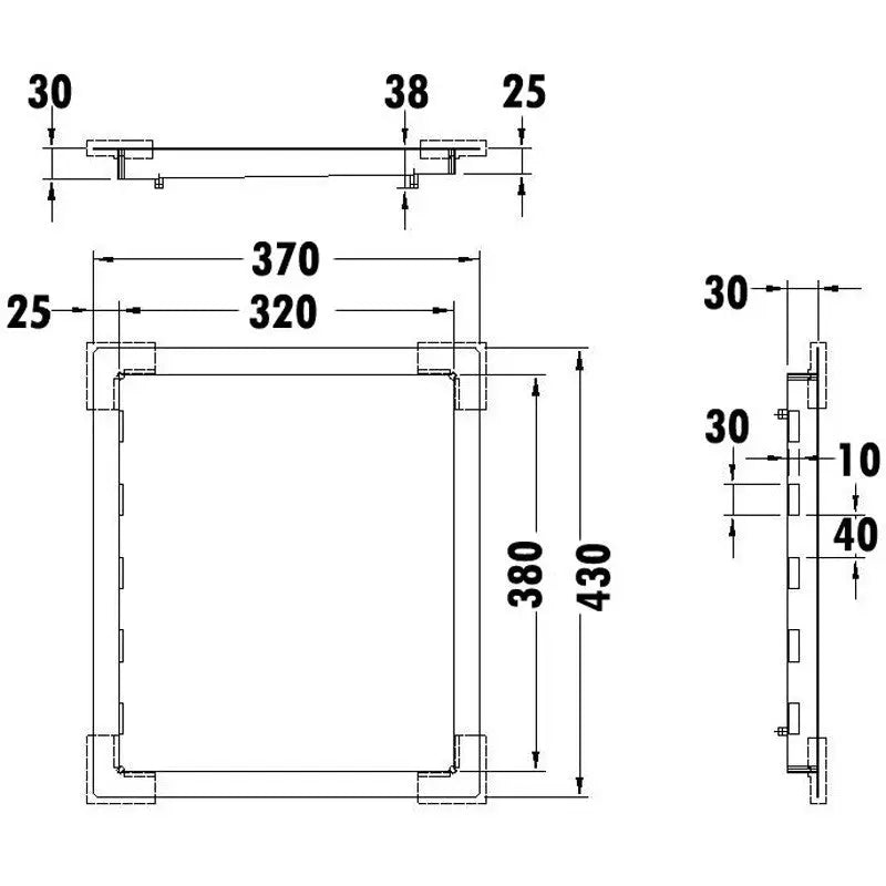 SQUARE TRAY STAINLESS STEEL FIL Kitchen Bathroom
